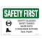 Signmission OSHA Sign, Glasses Shoes Hard, 14in X 10in Rigid Plastic, 14" W, 10" H, Landscape OS-SF-P-1014-L-10871 - alternate 1